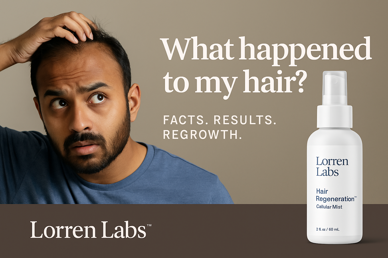 Current image: Lorren Labs Hair loss Treatment formula by Jerry Lorren Dominic, Md